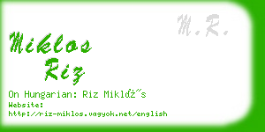 miklos riz business card